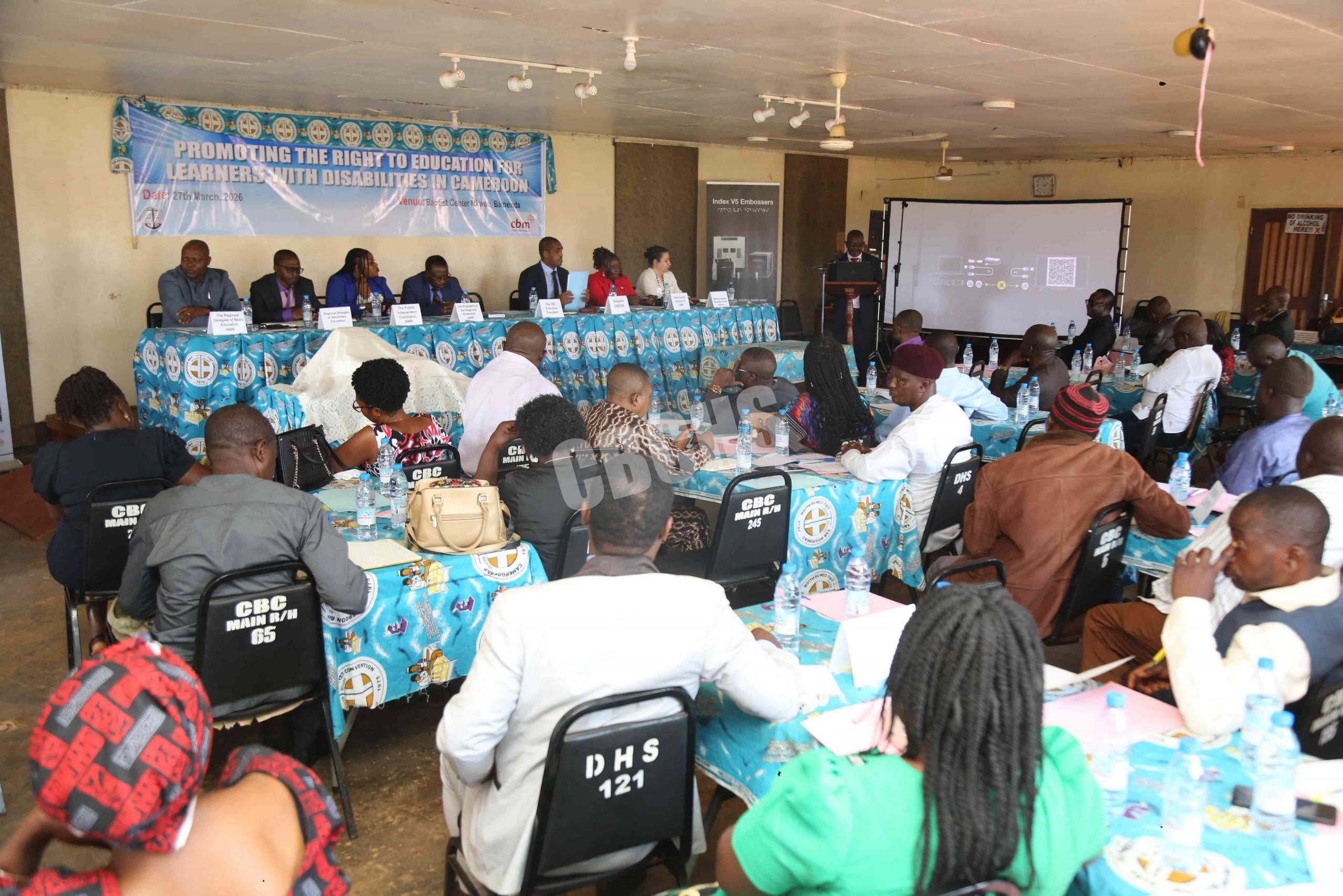 Pastor Shey Felix, giving a breif charge at the project lauch ceremony