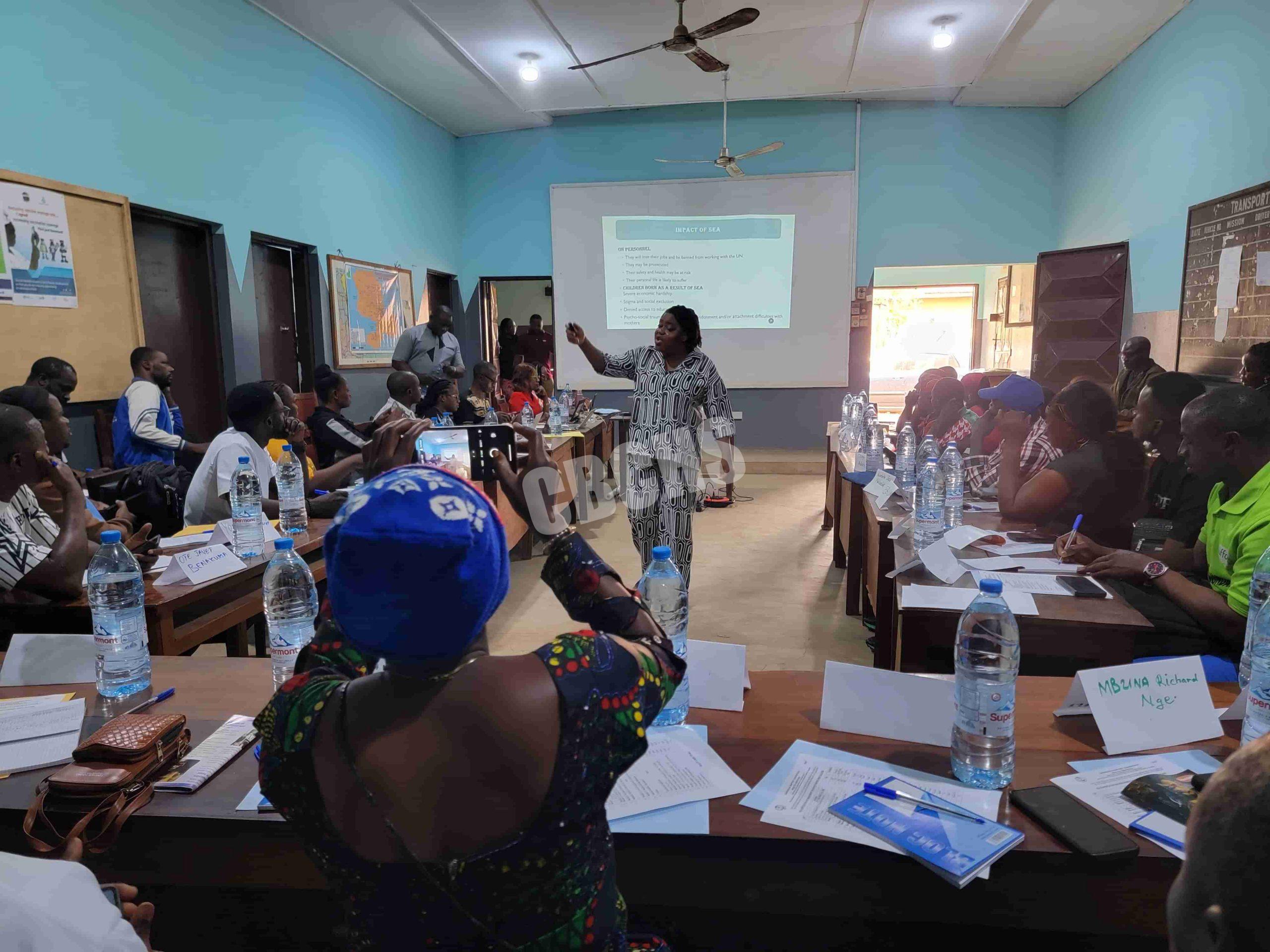 Project Coordinator schooling participants on workshop objectives