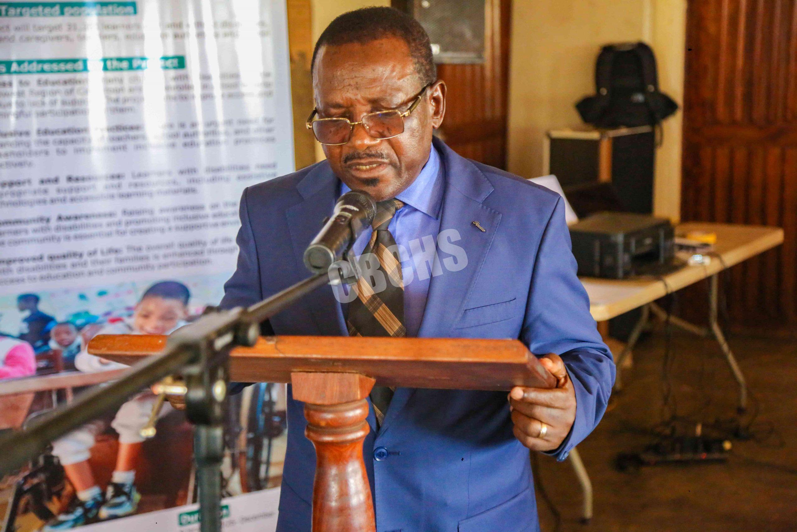 Representative of the President of the Regional Assembly, Rev. Prof Anyambod Emmanuel Anye