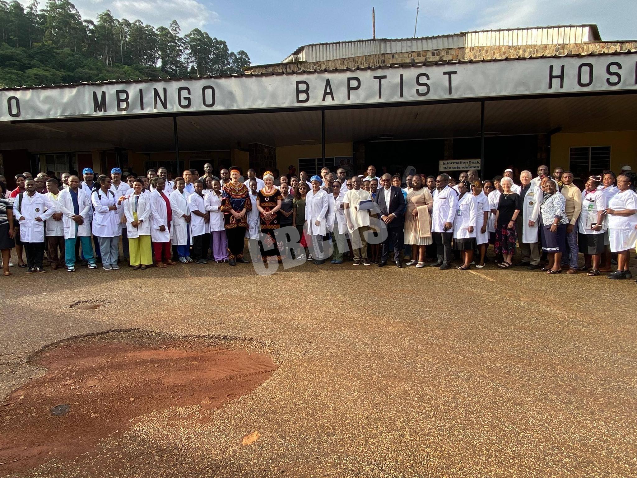 The Streatfeilds pose with the entire MBH staff