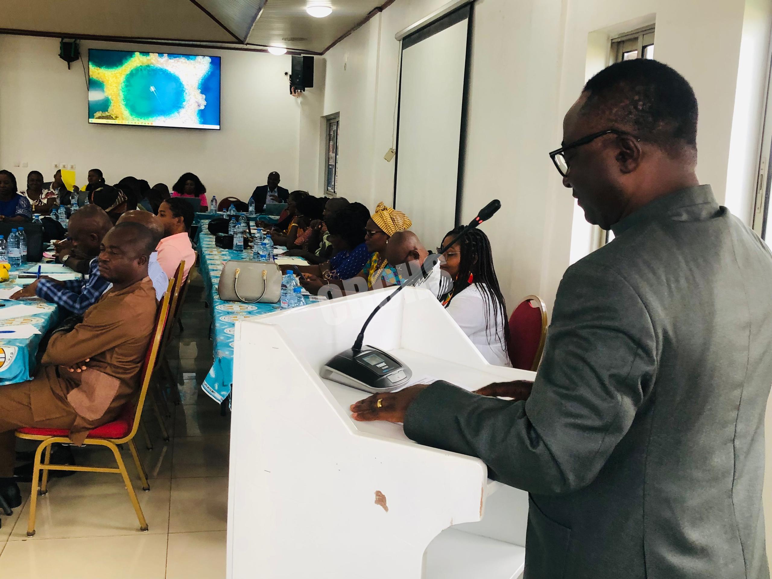 The DDAF, Mr. Warri Denis presenting