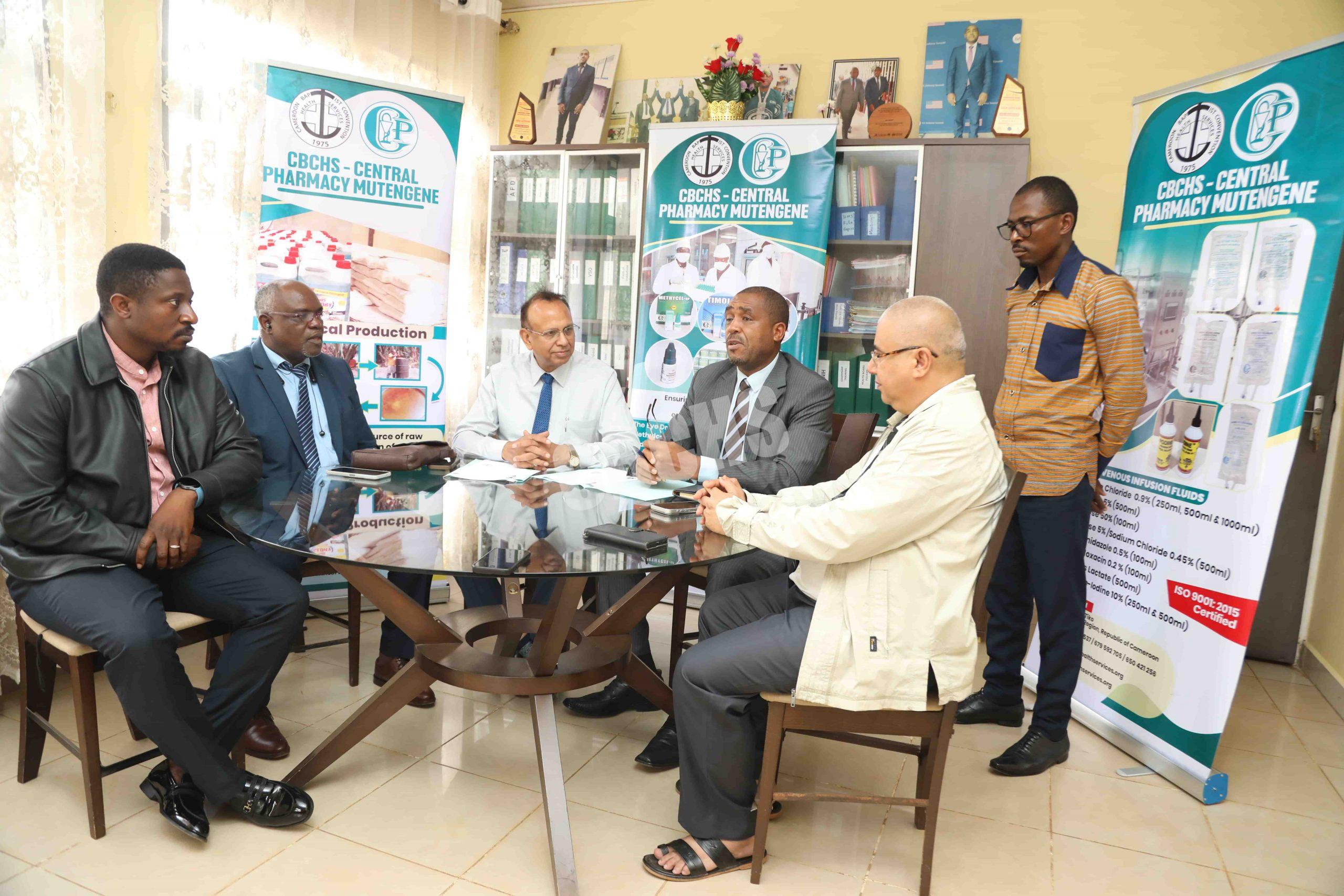 Both parties exchanging pleasantries at the DHS Office in Bamenda