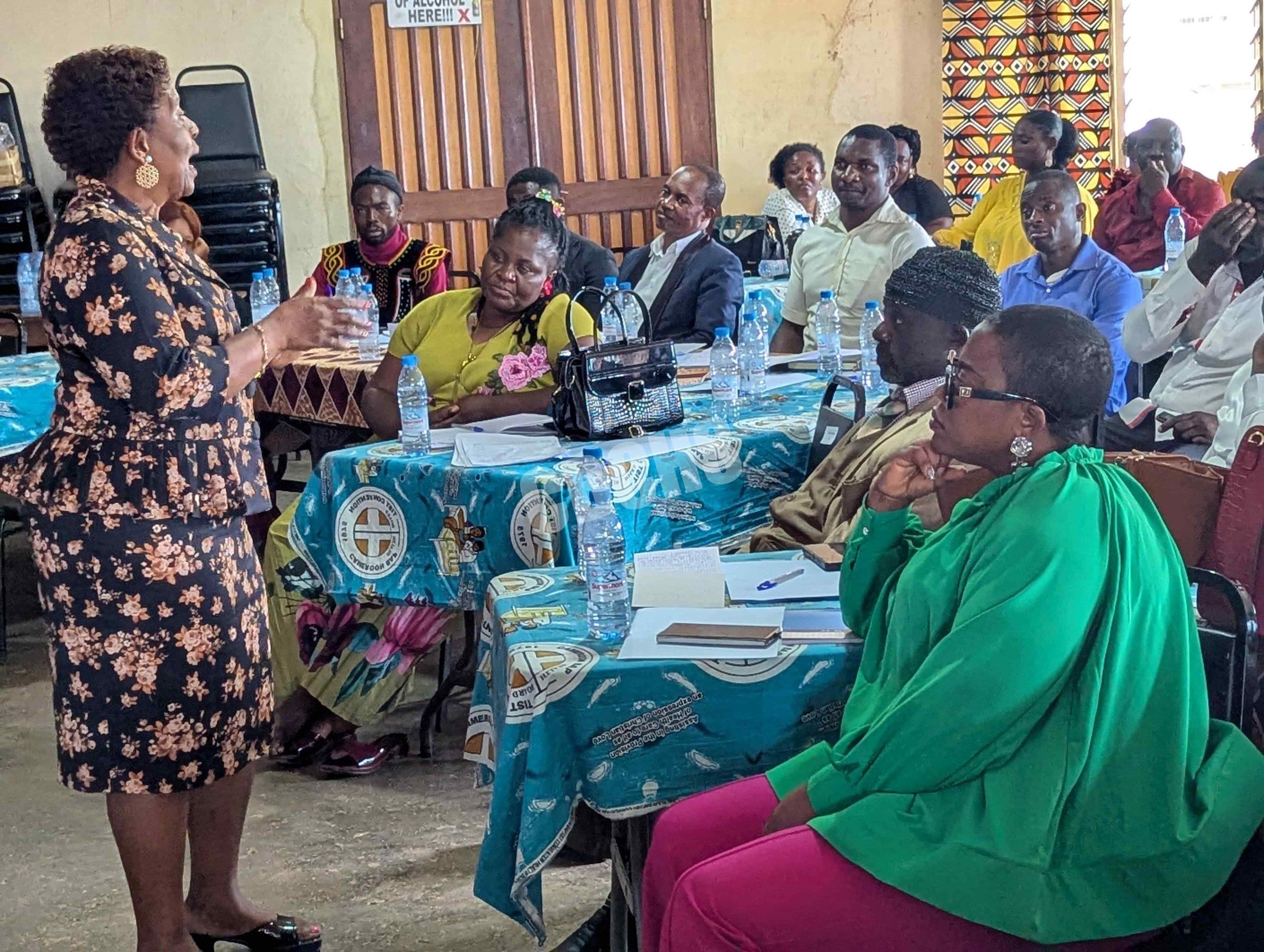 Project Coordinator, Dr. Bridget Longla calling on inclusion teams to contribute to the success of the project