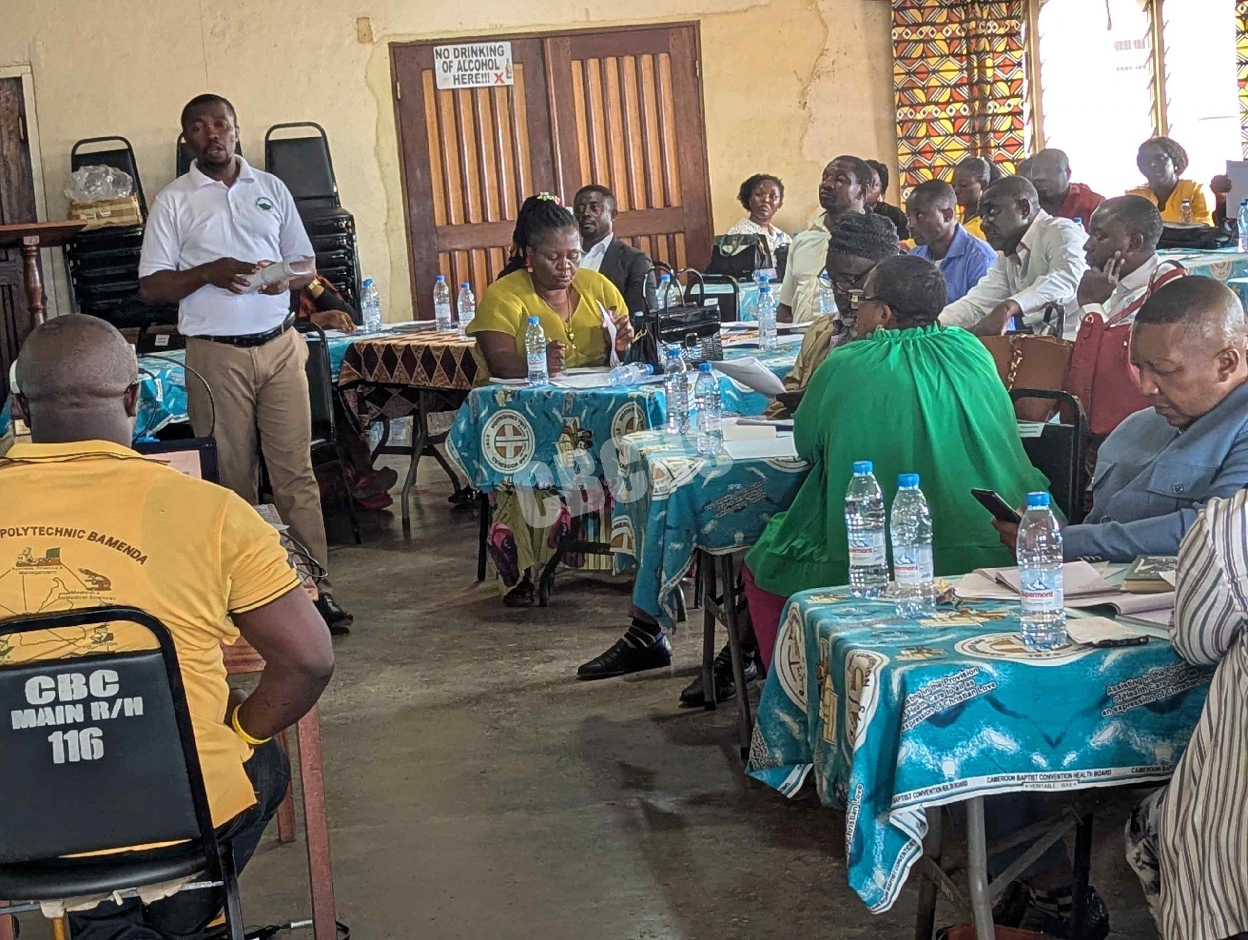 Project M&E Officer drilling participants on project activities